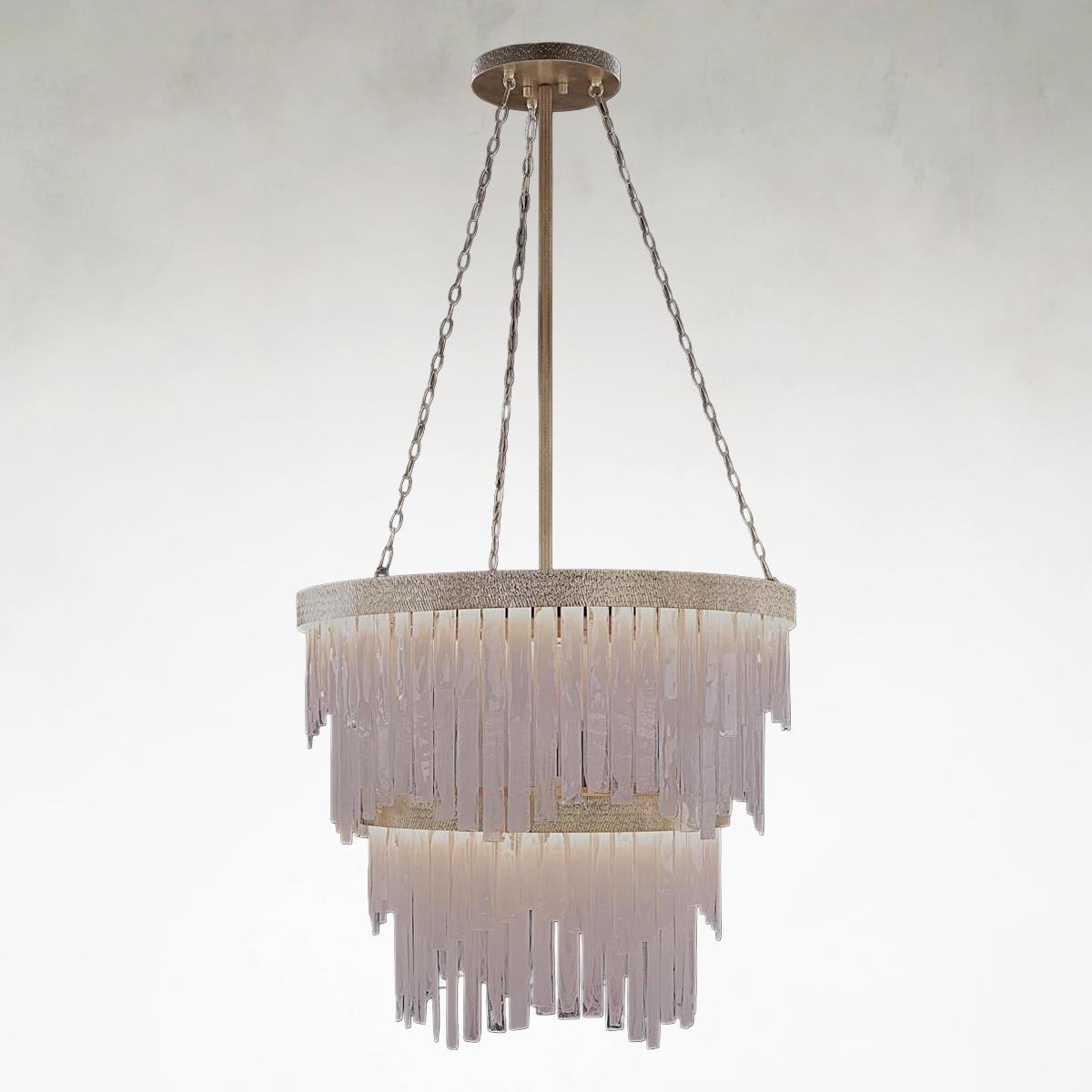 Eos 38.5 inch Ceiling Mounted Alabaster Chandelier Light - Tianguang Alabaster Lighting