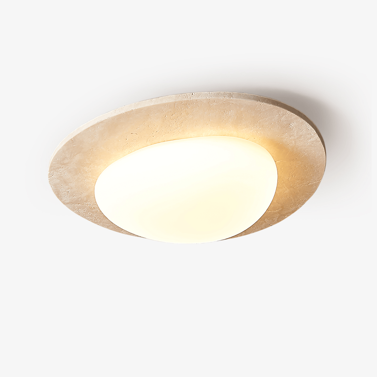 Aurora Stone Travertine Ceiling Light - Tianguang Alabaster Lighting