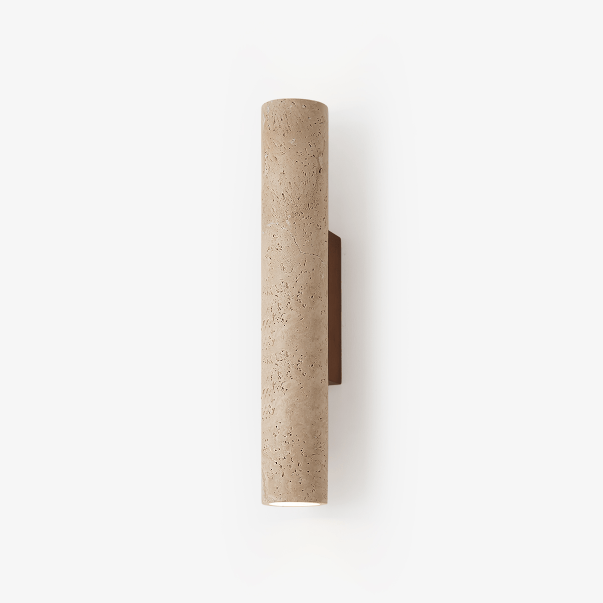 Solis Column Travertine Wall Lamp 2.6 in Dia - Tianguang Alabaster Lighting