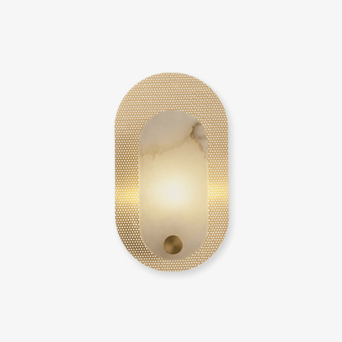 Perforated Oval Alabaster Wall Sconce - Tianguang Alabaster Lighting