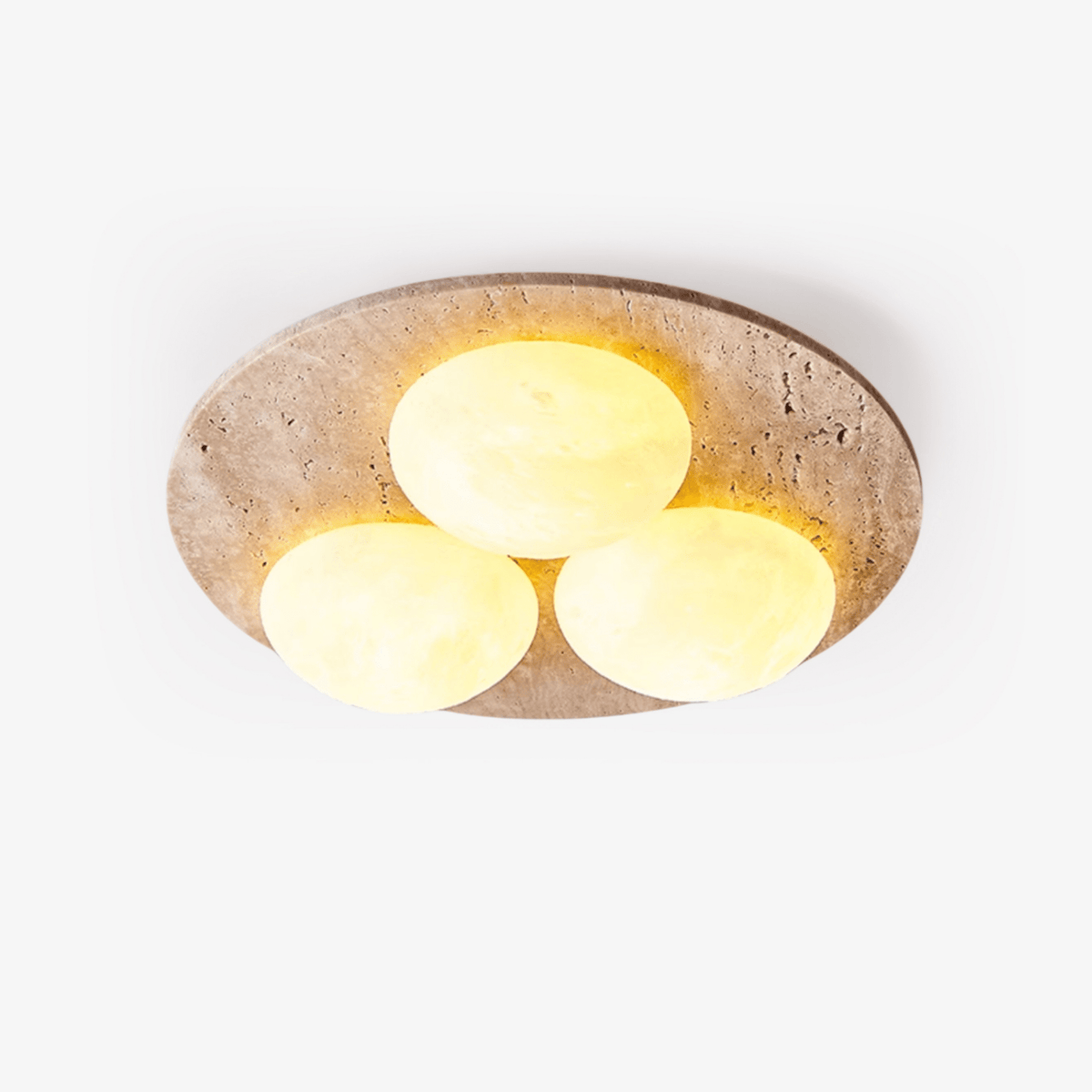 Trio Travertine Ceiling Light - Tianguang Alabaster Lighting
