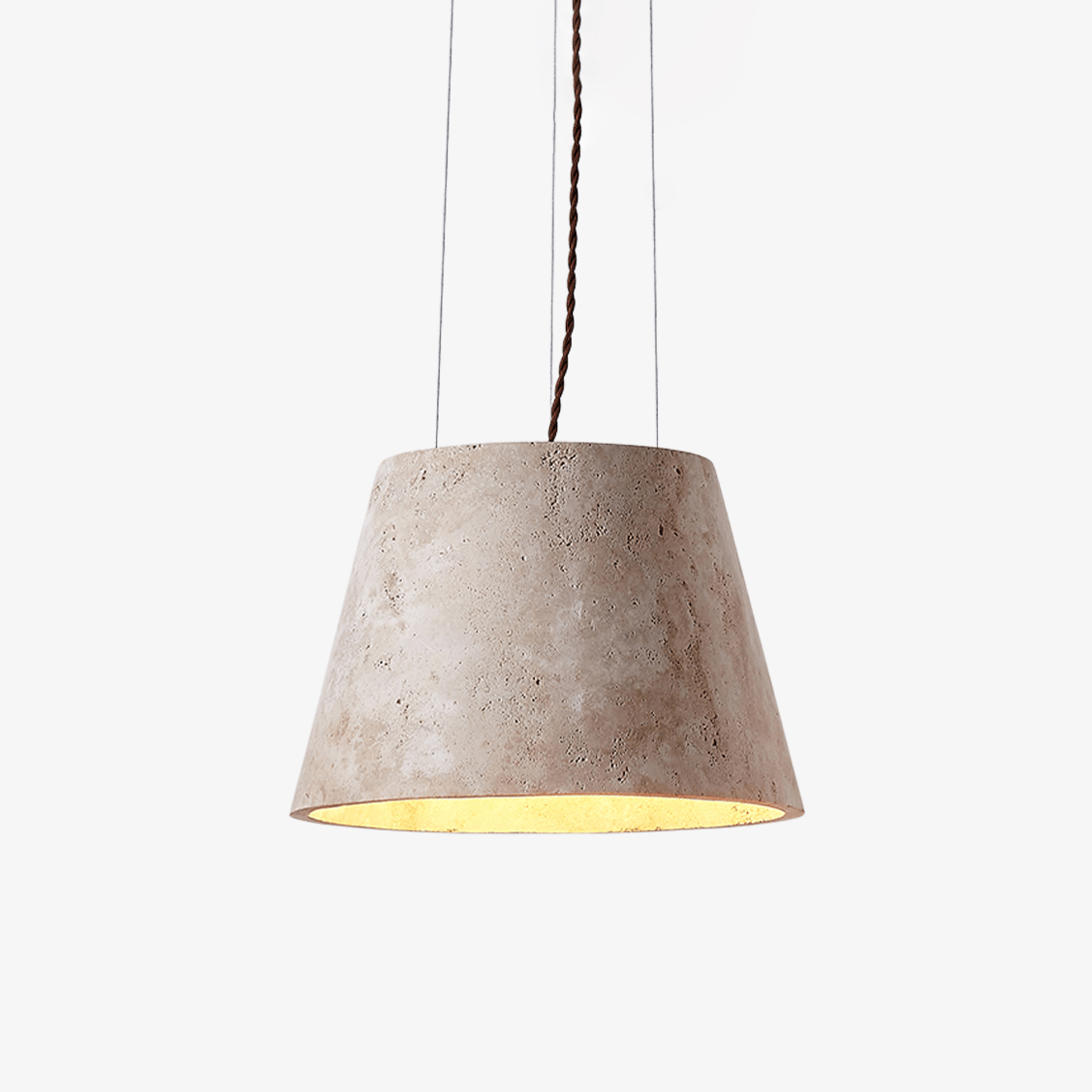 Travertine Cone Pendant Lamp - Tianguang Alabaster Lighting