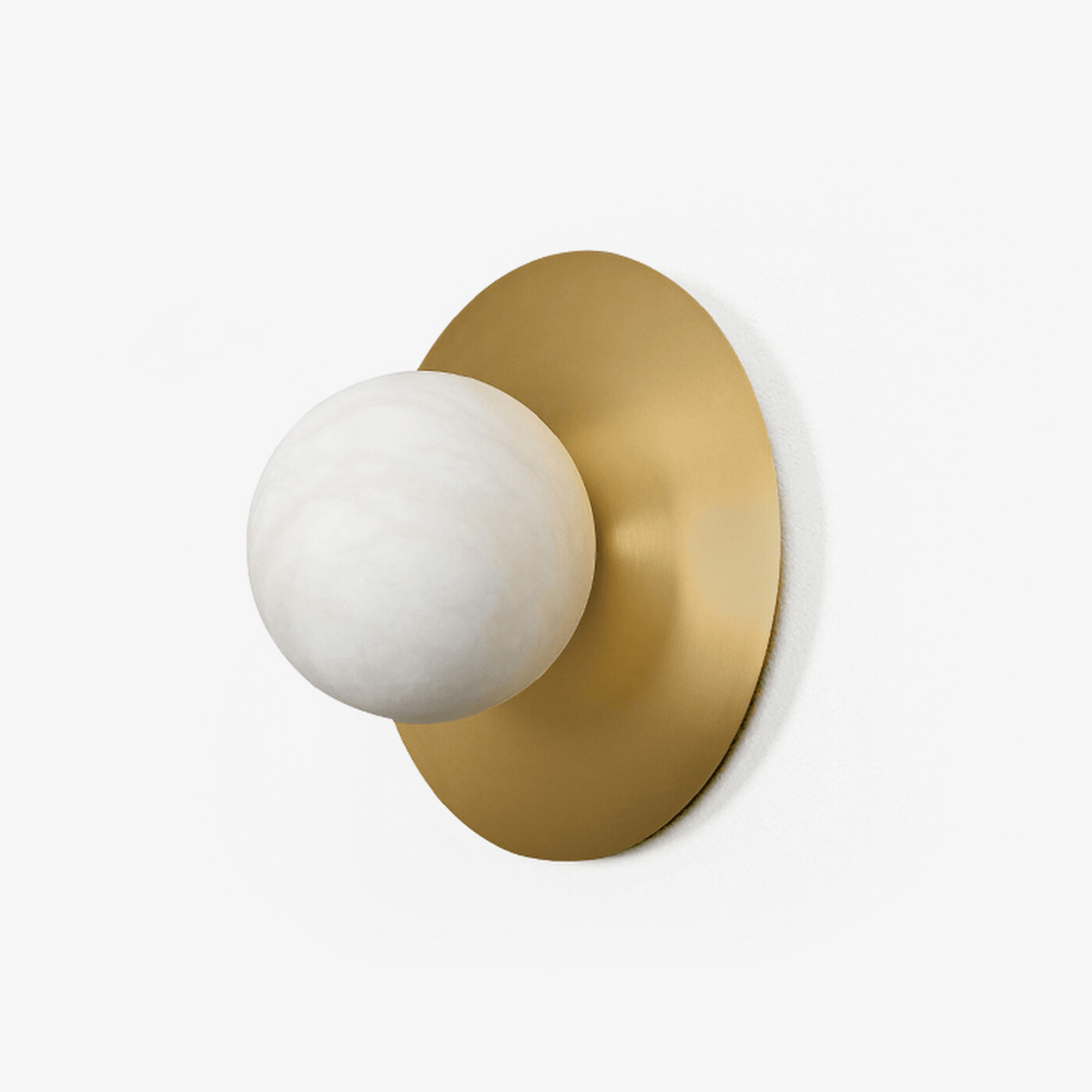 Round Alabaster Orb Sconce - Tianguang Alabaster Lighting