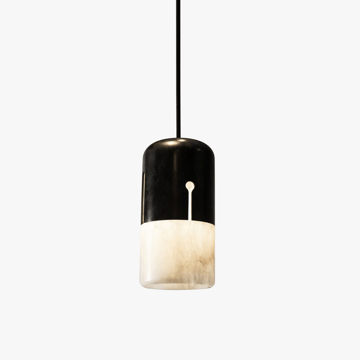Duotone Capsule Alabaster Pendant Lamp - Tianguang Alabaster Lighting