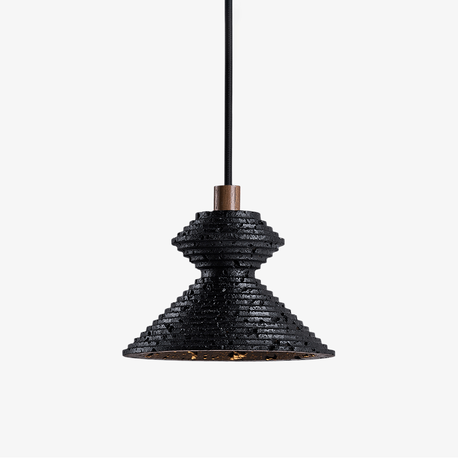 Kryos Texture Travertine Pendant Lamp - Tianguang Alabaster Lighting