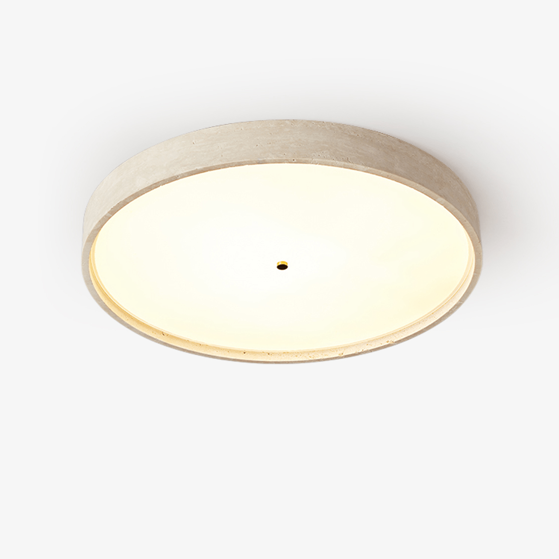 Solvara Disc Ceiling Lamp Travertine Ceiling Light - Tianguang Alabaster Lighting