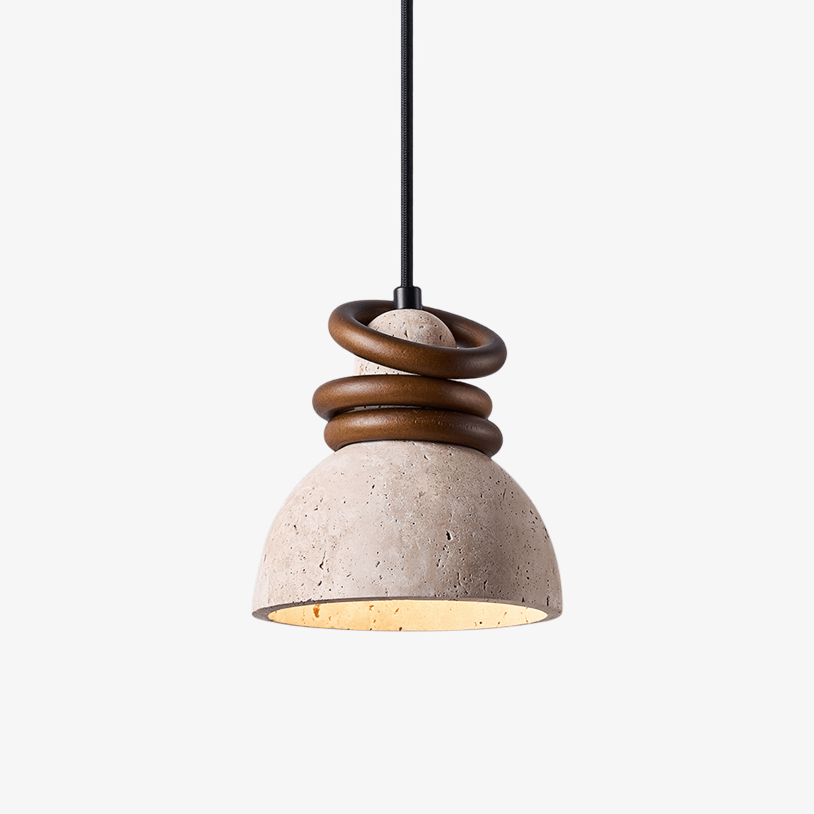Circoa Loop Travertine Pendant Lamp - Tianguang Alabaster Lighting