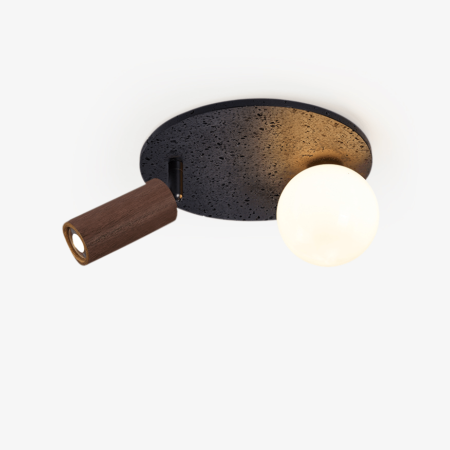Dual Stone Travertine Ceiling Light - Tianguang Alabaster Lighting