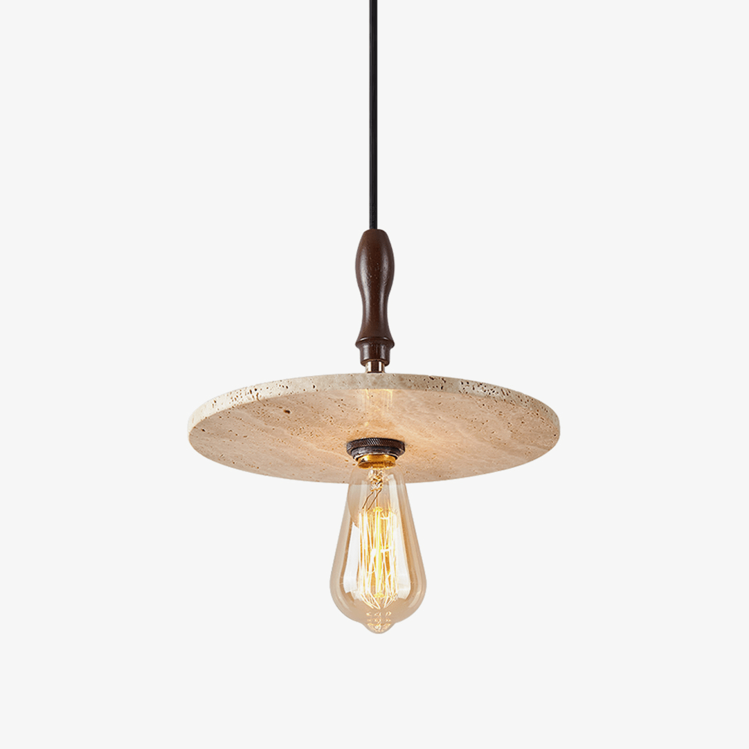 Tavor Disc Travertine Pendant Light - Tianguang Alabaster Lighting