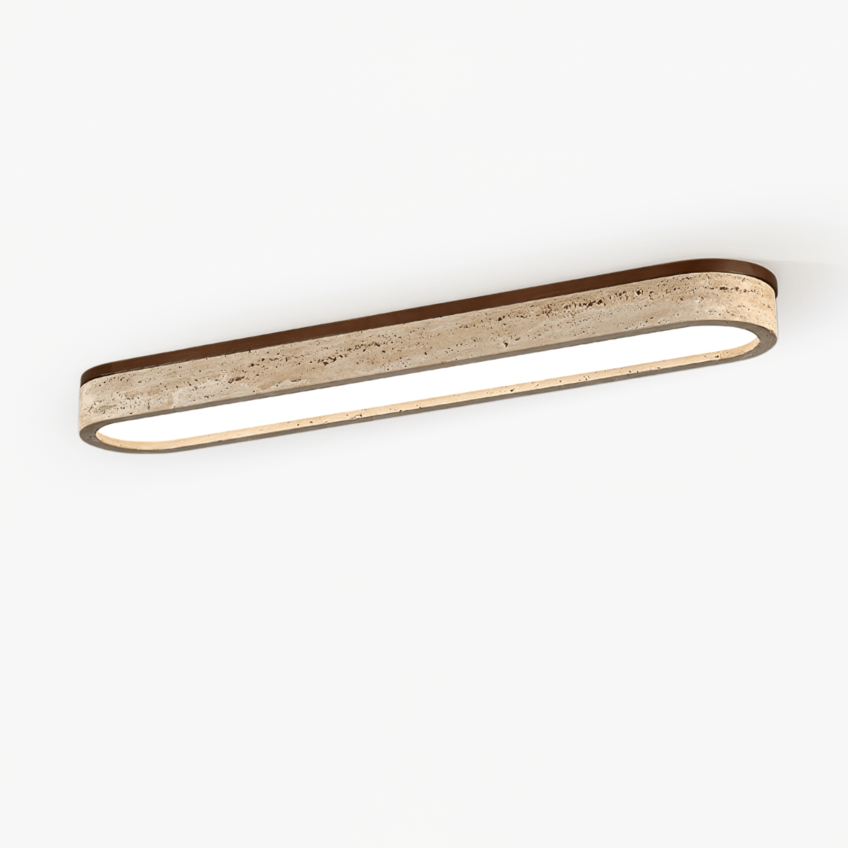 Strata Vein Linear Travertine Ceiling Light - Tianguang Alabaster Lighting