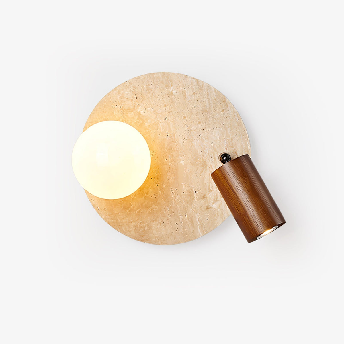 Lunara Duo Travertine Wall Light - Tianguang Alabaster Lighting