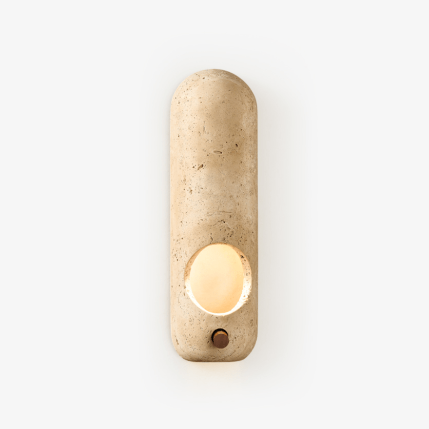 Travertine Oval Wall Sconce - Tianguang Alabaster Lighting