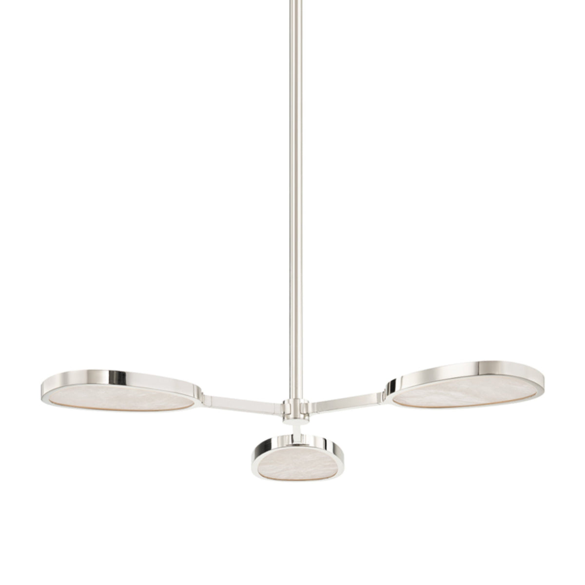 Patras 3-Light Alabaster Semi Flush in Burnished Nickel 38.5L x 38.5W x 5.75H - Tianguang Alabaster Lighting