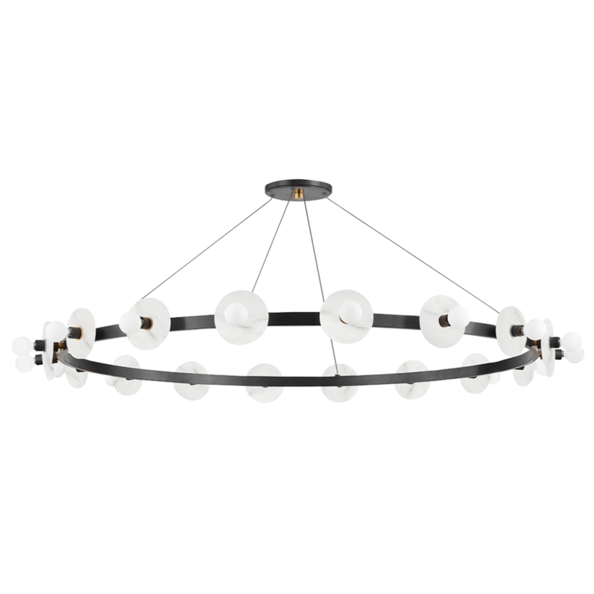 Austen Alabaster Chandelier 58 in W x 4.75 in H Aged Old Bronze - Tianguang Alabaster Lighting