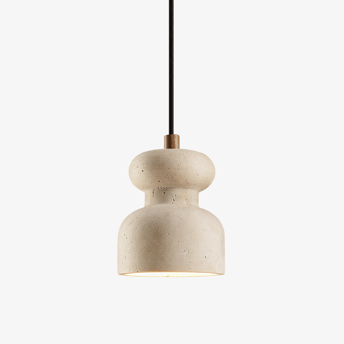 Textured Travertine Gourd Pendant Light - Tianguang Alabaster Lighting
