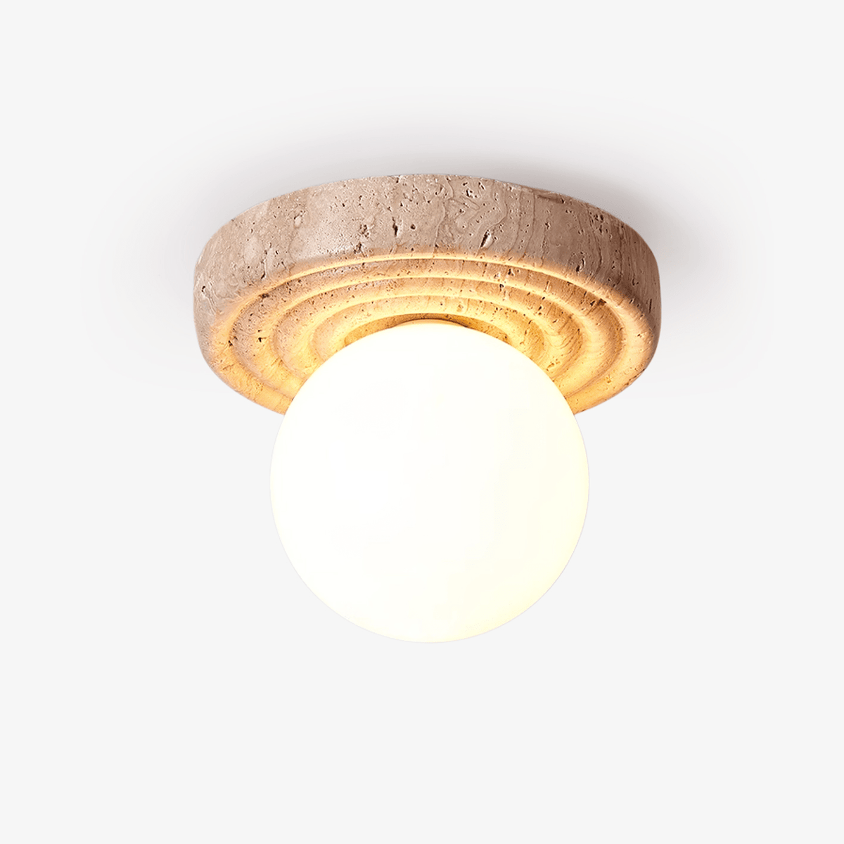 Elira Travertine Ceiling Light - Tianguang Alabaster Lighting