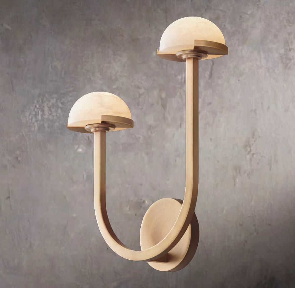 Pedras Dual Left Alabaster Wall Sconce - Tianguang Alabaster Lighting