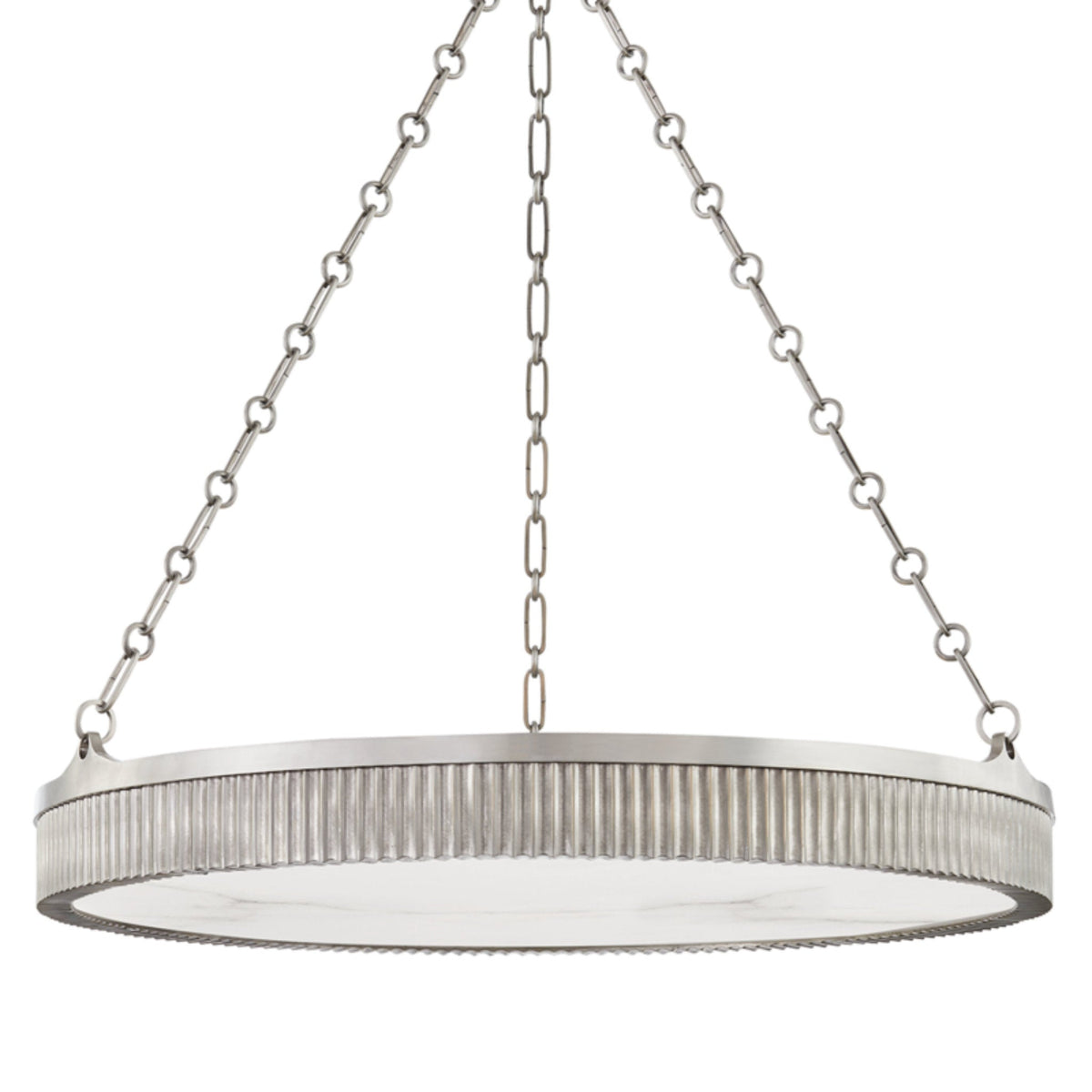 Lynden 8-Light Alabaster Chandelier in Antique Nickel 30L x 30W x 4.25H - Tianguang Alabaster Lighting