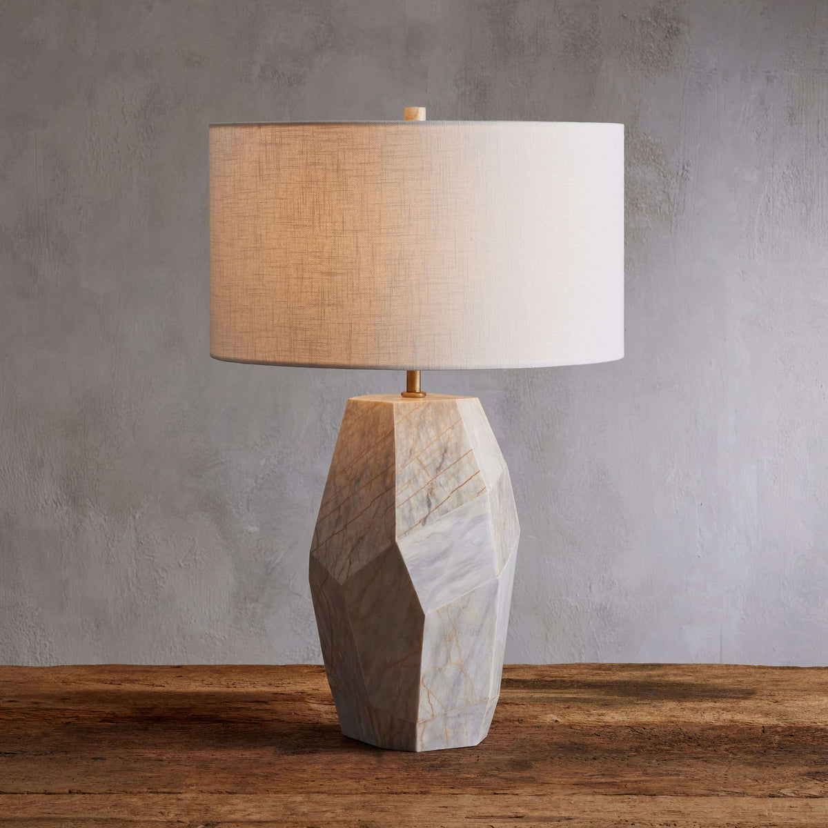 Petra Tall Marble Table Lamp - Tianguang Alabaster Lighting