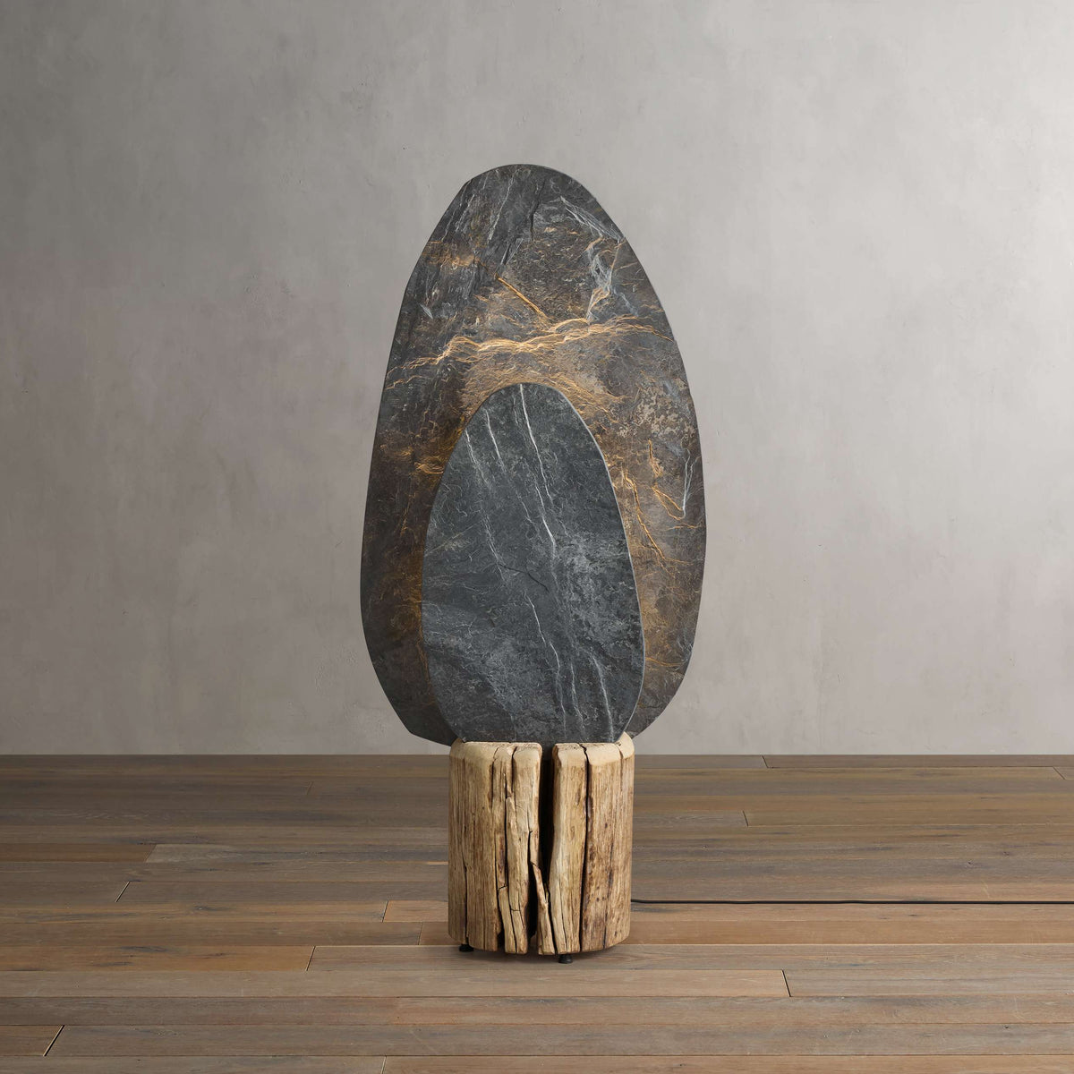 Shinto Natural Stone Floor Lamp - Tianguang Alabaster Lighting