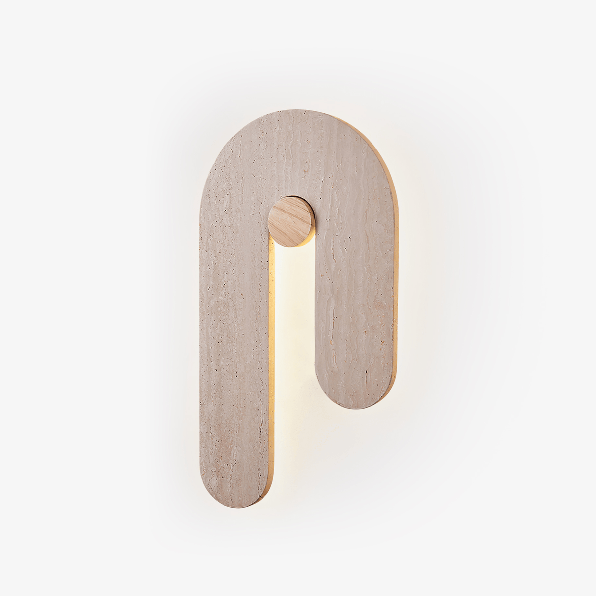 Loop U Travertine Wall Sconce - Tianguang Alabaster Lighting