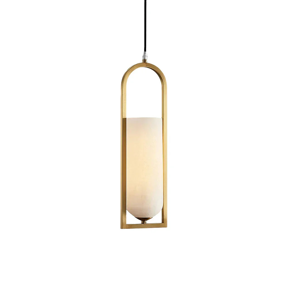 Alabaster Melange Small Pendant Light - Tianguang Alabaster Lighting