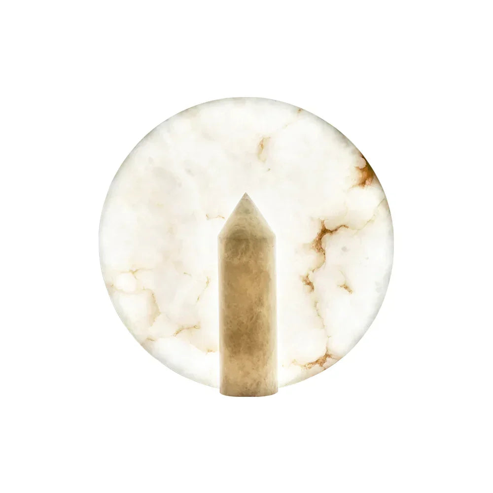 Alabaster Modern Disc Table Lamp - Tianguang Alabaster Lighting