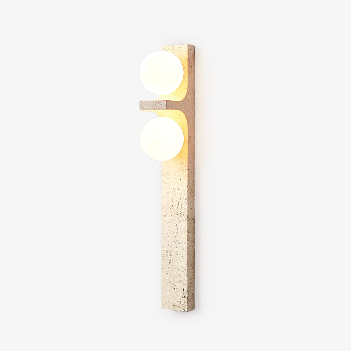 Asymmetrical Travertine Wall Sconce - Tianguang Alabaster Lighting