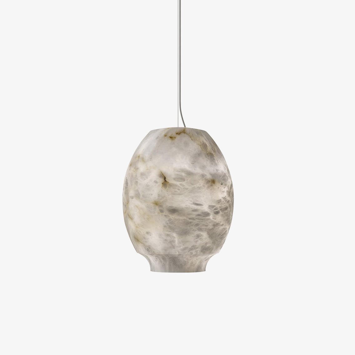 Camille Alabaster Pendant Lamp 9.6 in Dia - Tianguang Alabaster Lighting