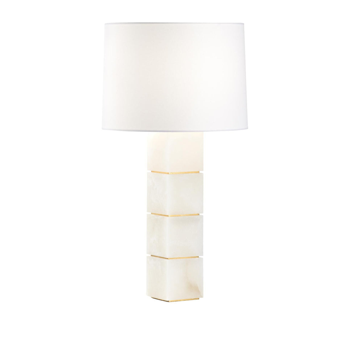 Chelsea House Elizabeth Wicker Stacked Alabaster 31 Inch Table Lamp - Tianguang Alabaster Lighting