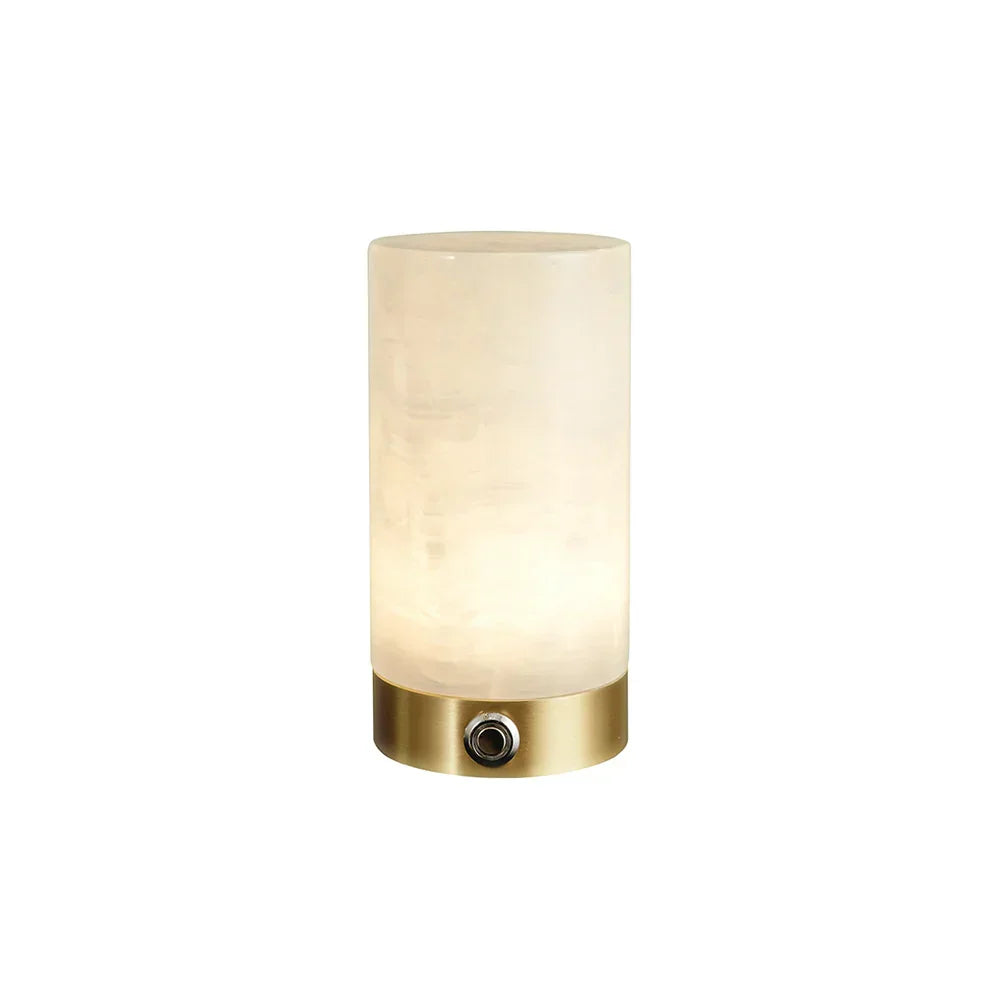 Cylindrical Totem Alabaster Table Lamp - Tianguang Alabaster Lighting