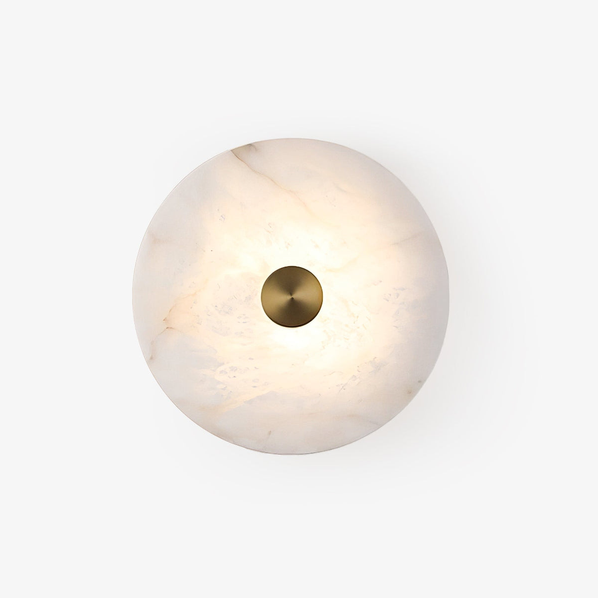 Disc Shaped Alabaster Wall Light 7.9 in Dia - Tianguang Alabaster Lighting
