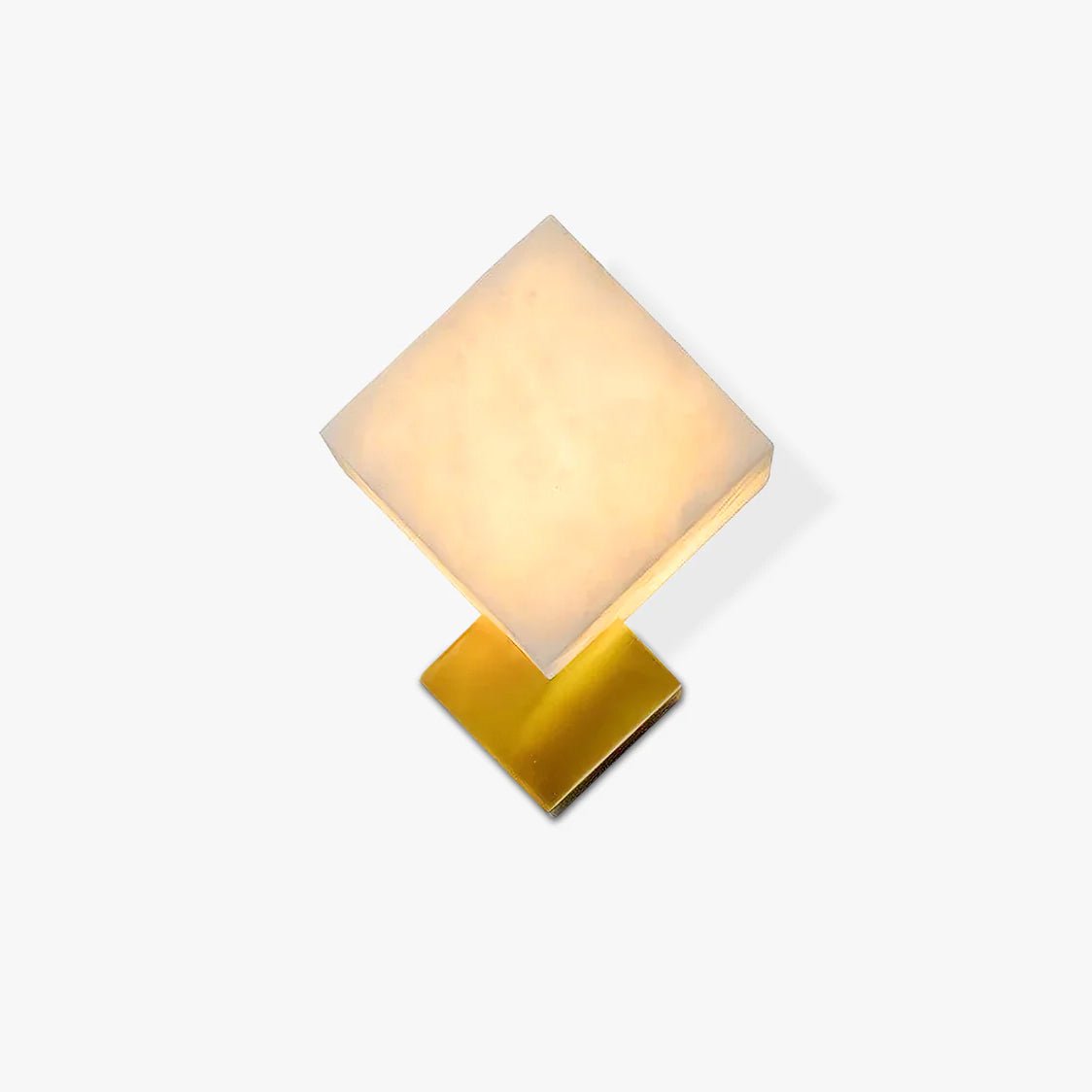 Block Alabaster Wall Sconce 3.1 in Dia Brass - Tianguang Alabaster Lighting