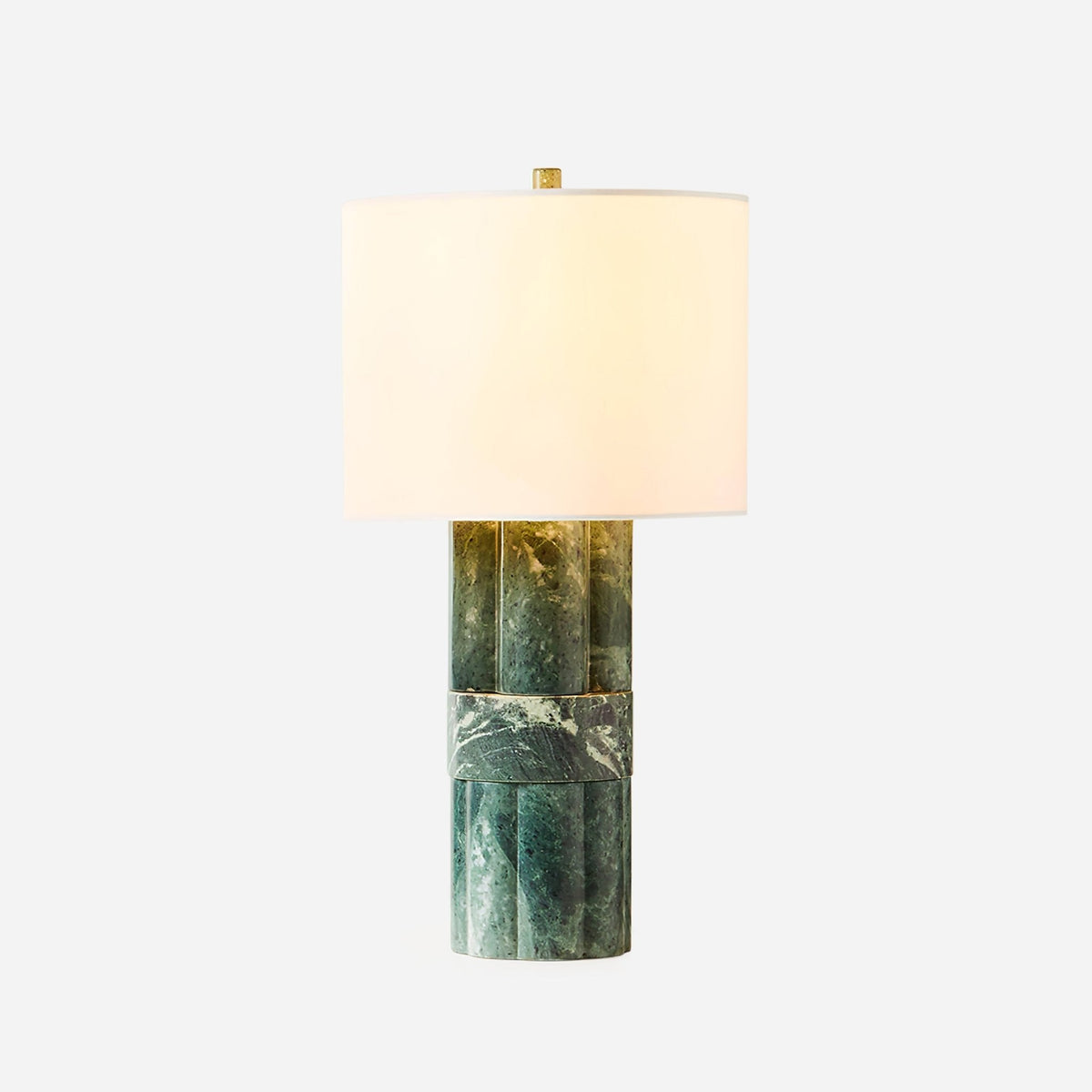 Green Marble Table Lamp - Tianguang Alabaster Lighting