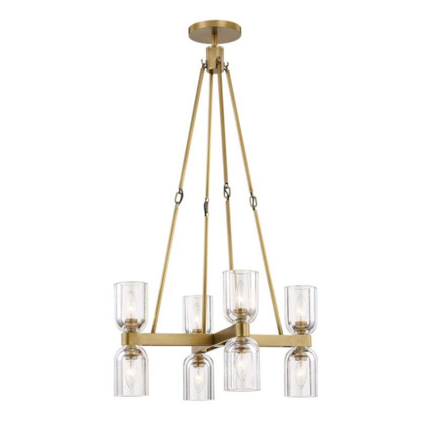 Harmonie 8-Light Linear Alabaster Chandelier - Tianguang Alabaster Lighting