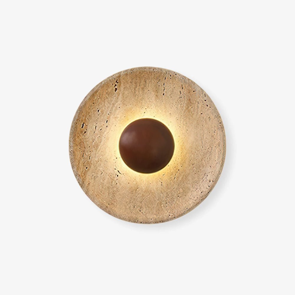 Halo Travertine Wall light fixture Wall Light - Tianguang Alabaster Lighting