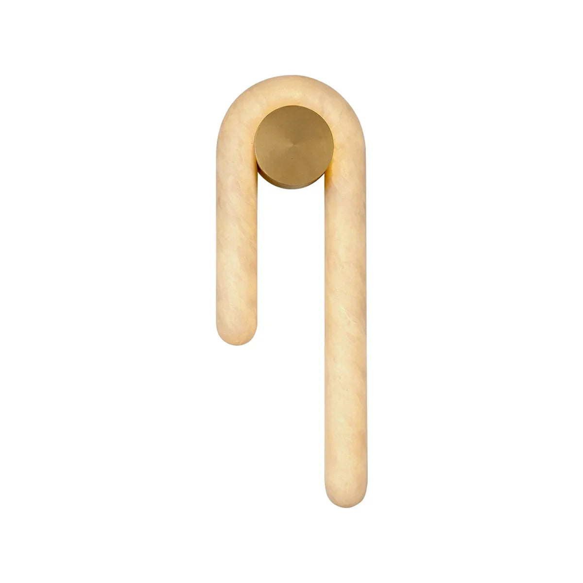 J-Shape Arlo Loop Alabaster Wall Sconce - Tianguang Alabaster Lighting