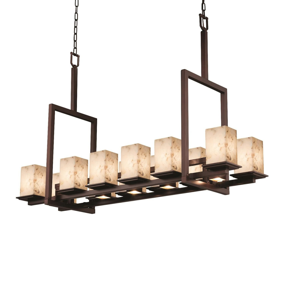 Alabaster Rocks 51 Inch 12 Light Chandelier - Tianguang Alabaster Lighting