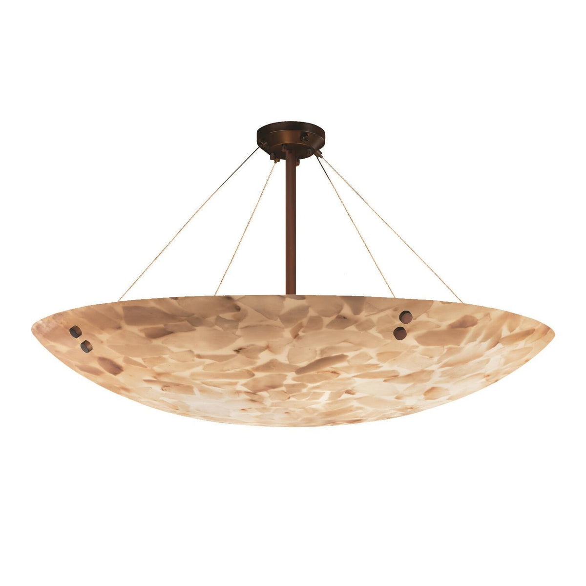 Alabaster Rocks 63 Inch 9 Light LED Semi Flush Mount - Tianguang Alabaster Lighting