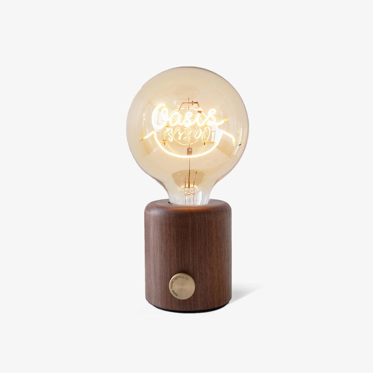 Kuitt Smiley Built-in Battery Marble Table Lamp 4.9 in Dia - Tianguang Alabaster Lighting