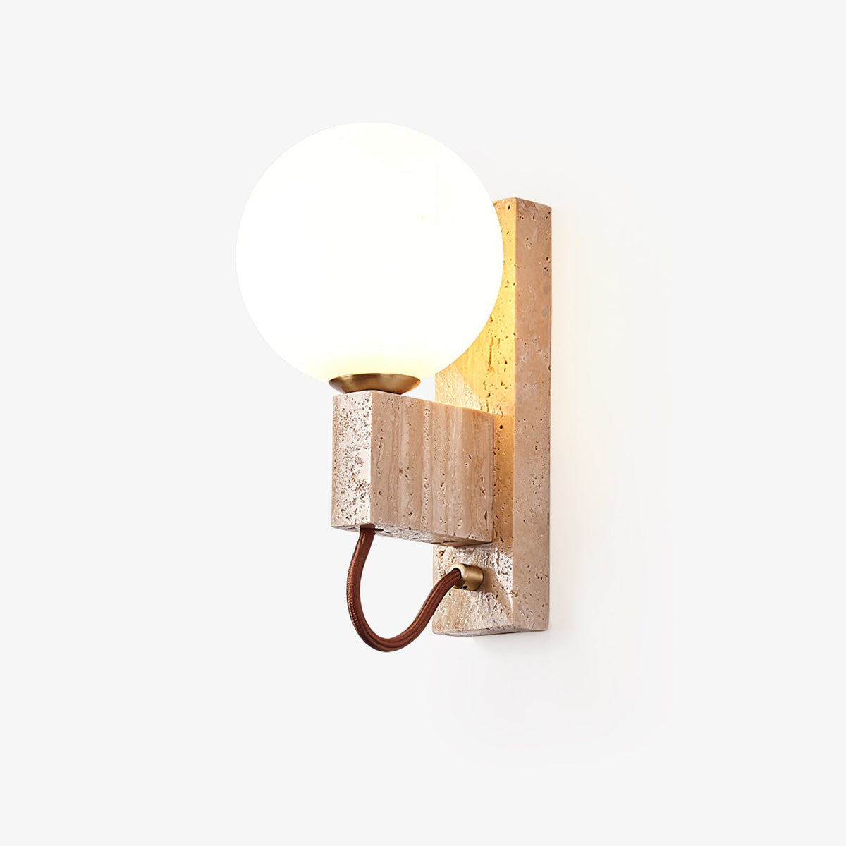 Lunar Travertine Sconce - Tianguang Alabaster Lighting
