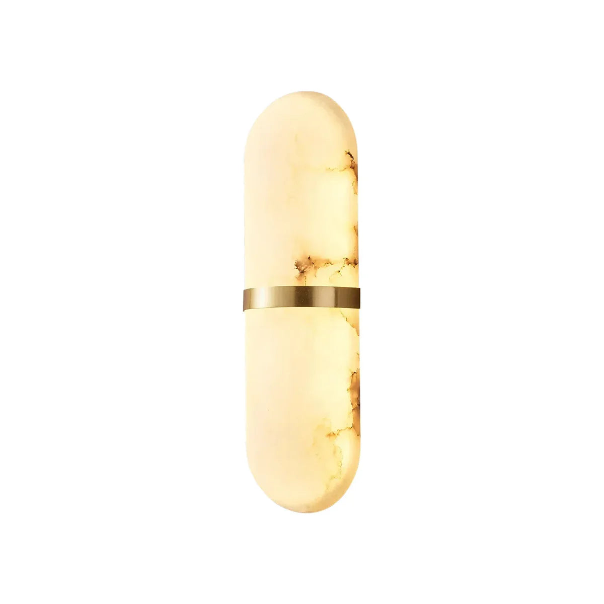 Oval Alabaster Semi-Circular Wall Lamp - Tianguang Alabaster Lighting