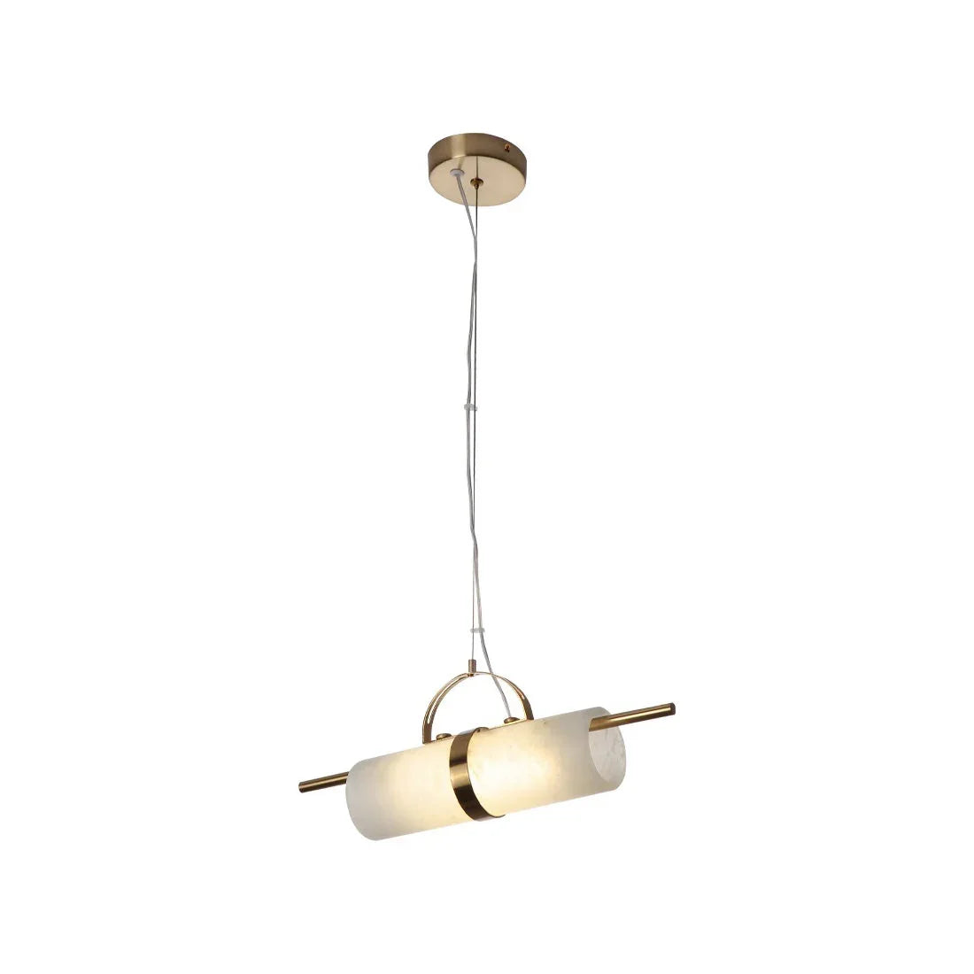 Mini Cylindrical Alabaster Pendant Light - Tianguang Alabaster Lighting