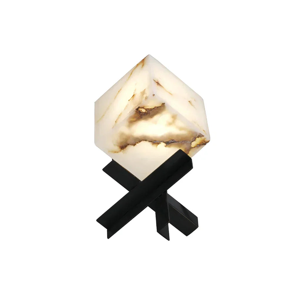Modern Alabaster Cube Table Lamp - Tianguang Alabaster Lighting