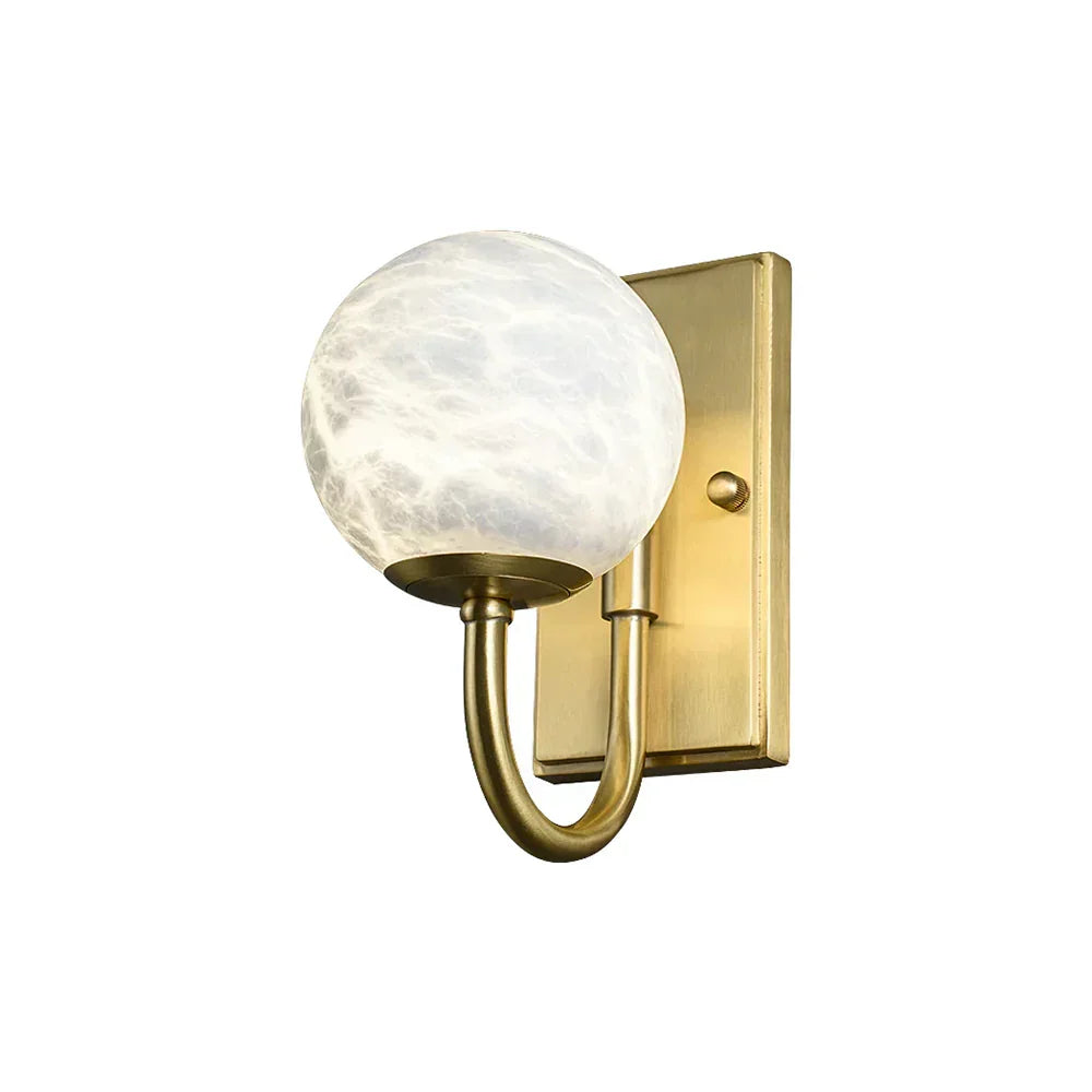 Modern Spherical Alabaster Wall Light - Tianguang Alabaster Lighting