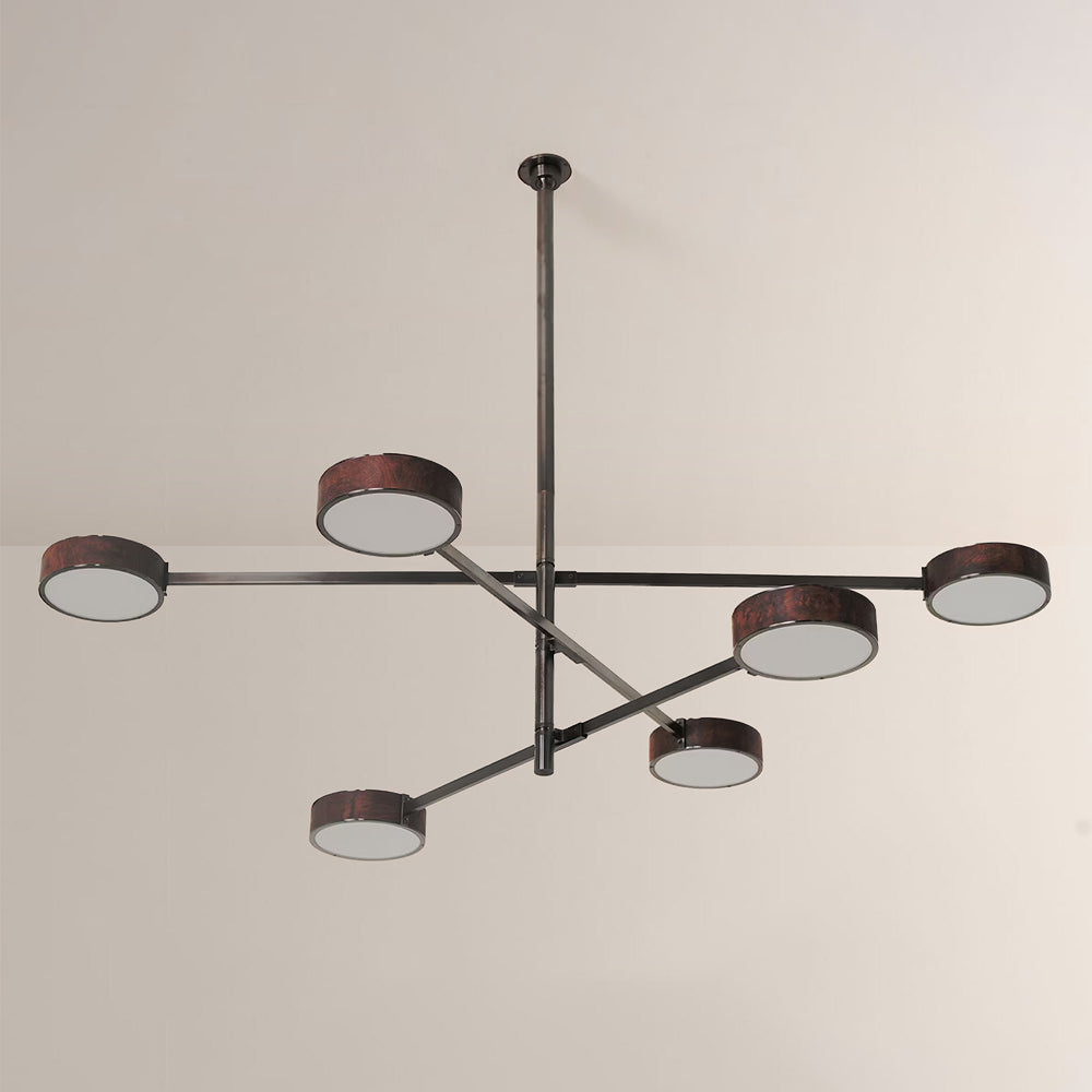 Monterra Walnut Grain Multi-Arm Alabaster Chandelier - Tianguang Alabaster Lighting