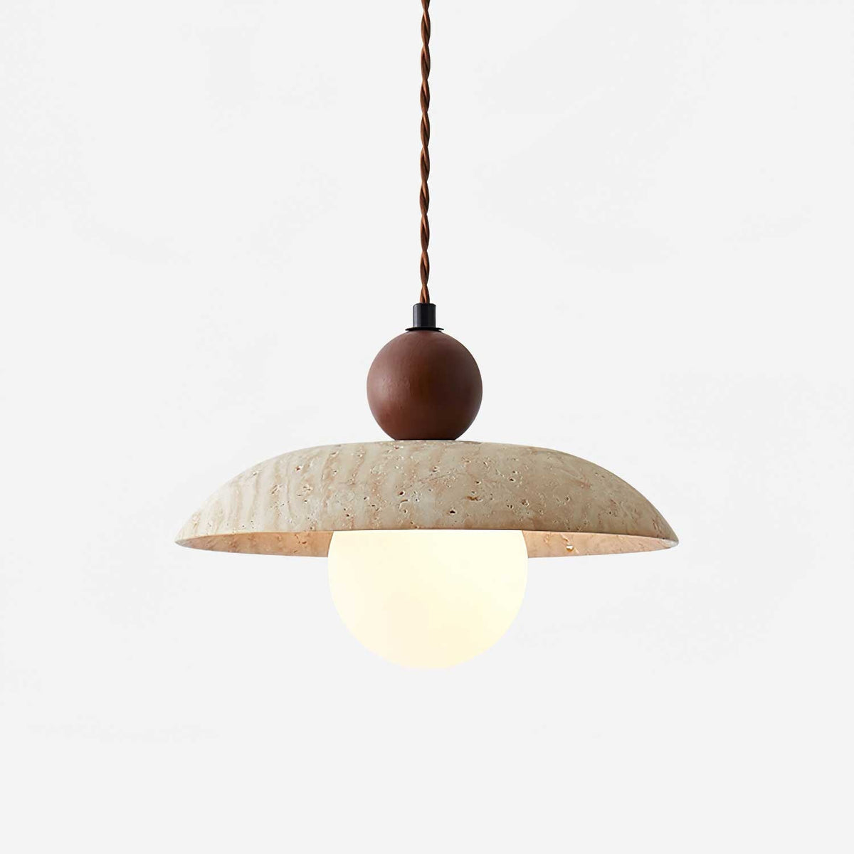 Soluna Travertine Pendant Light - Tianguang Alabaster Lighting
