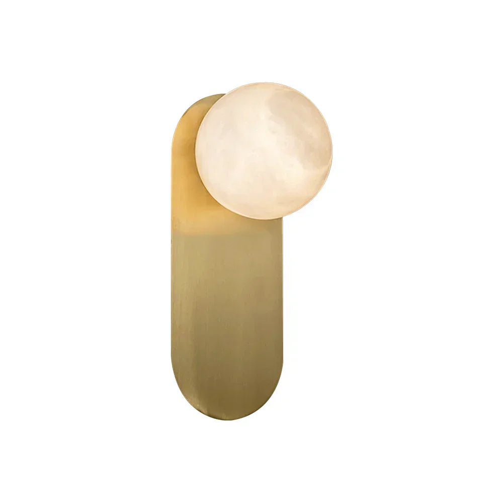 Oval Adrion Alabaster Spherical Wall Light - Tianguang Alabaster Lighting