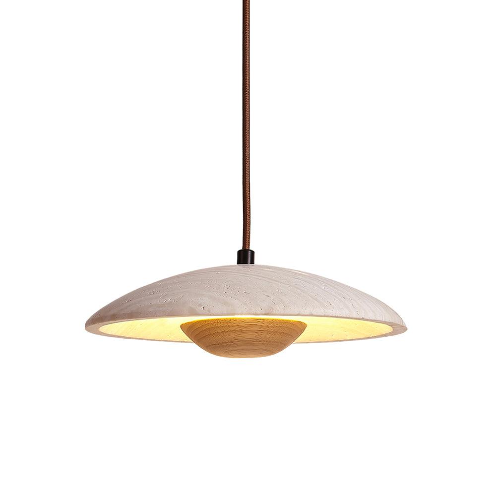 Plate Travertine Pendant Lamp 9.8" - Tianguang Alabaster Lighting
