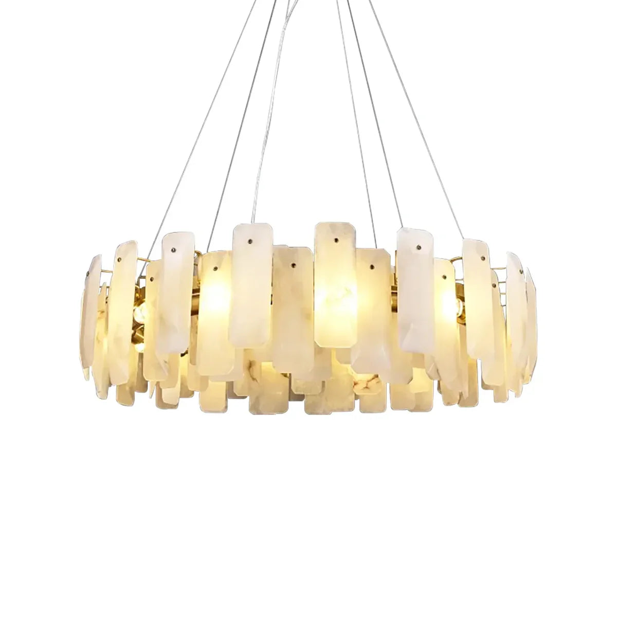 Round Noah Alabaster Chandelier - Tianguang Alabaster Lighting